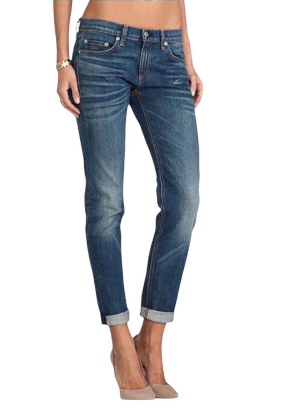 RAG & BONE Jeans The Dre Boyfriend 5 Pocket Mid Rise Women’s Size 27